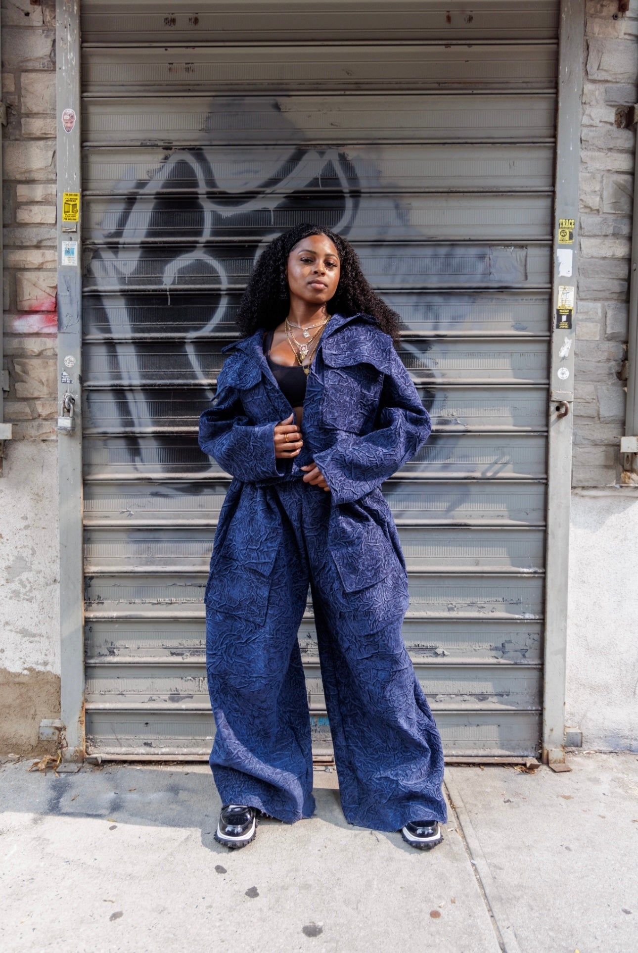 Handmade Oversized Trousers Blue